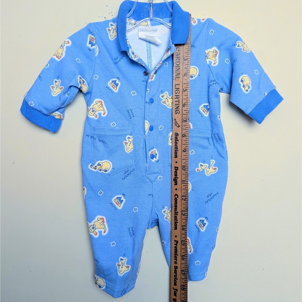 Vintage Carters Emu Namae 2000 Y2K Going Home Romper Footie One Piece 0-3 Months - Picture 6 of 8